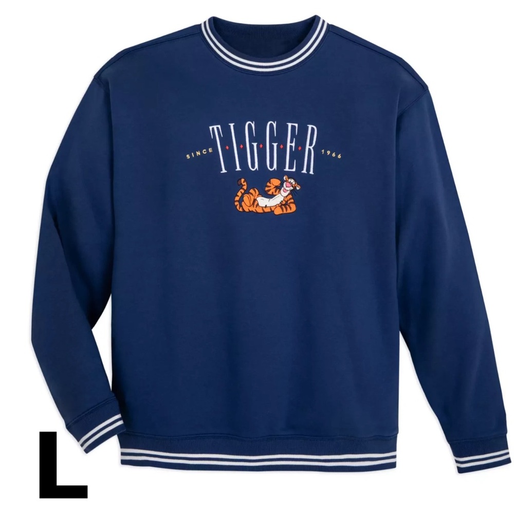 Disney unisex  Navy Tigger crewneck embroidered nwot